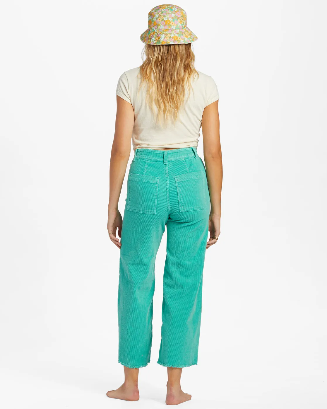 Free Fall High-Waist Corduroy Pants - Bright Lagoon sold by Billabong product image thumbnail 3