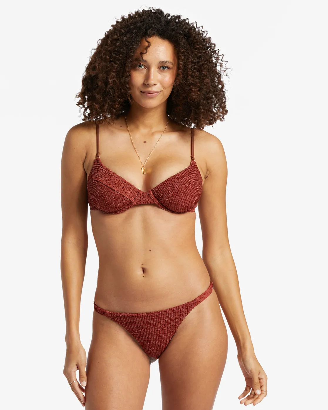 Shimmer High Maya Bikini Bottoms - Deep Sienna sold by Billabong product image thumbnail 4