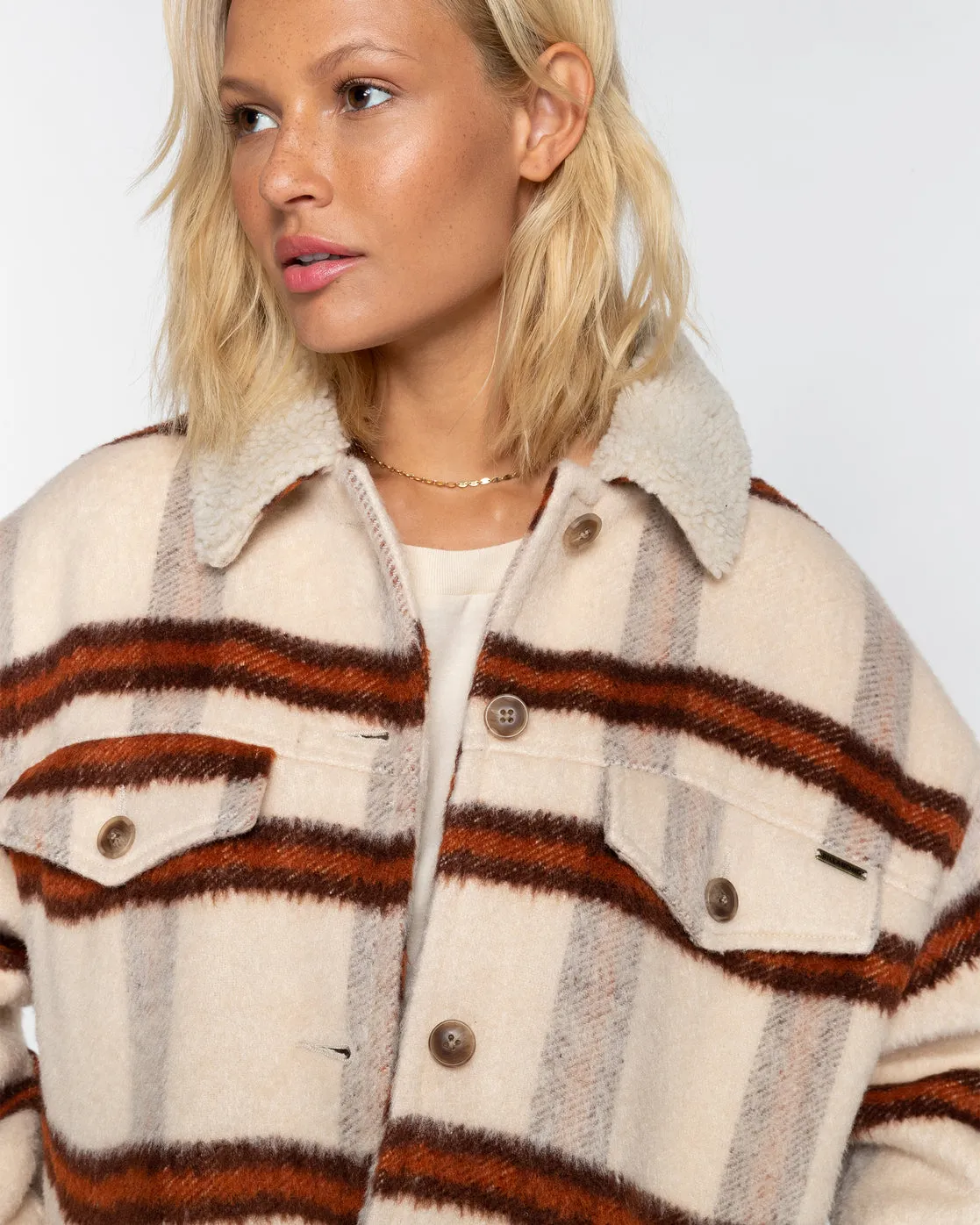 Lucky Charm Trucker Jacket - Antique White sold by Billabong product image thumbnail 4