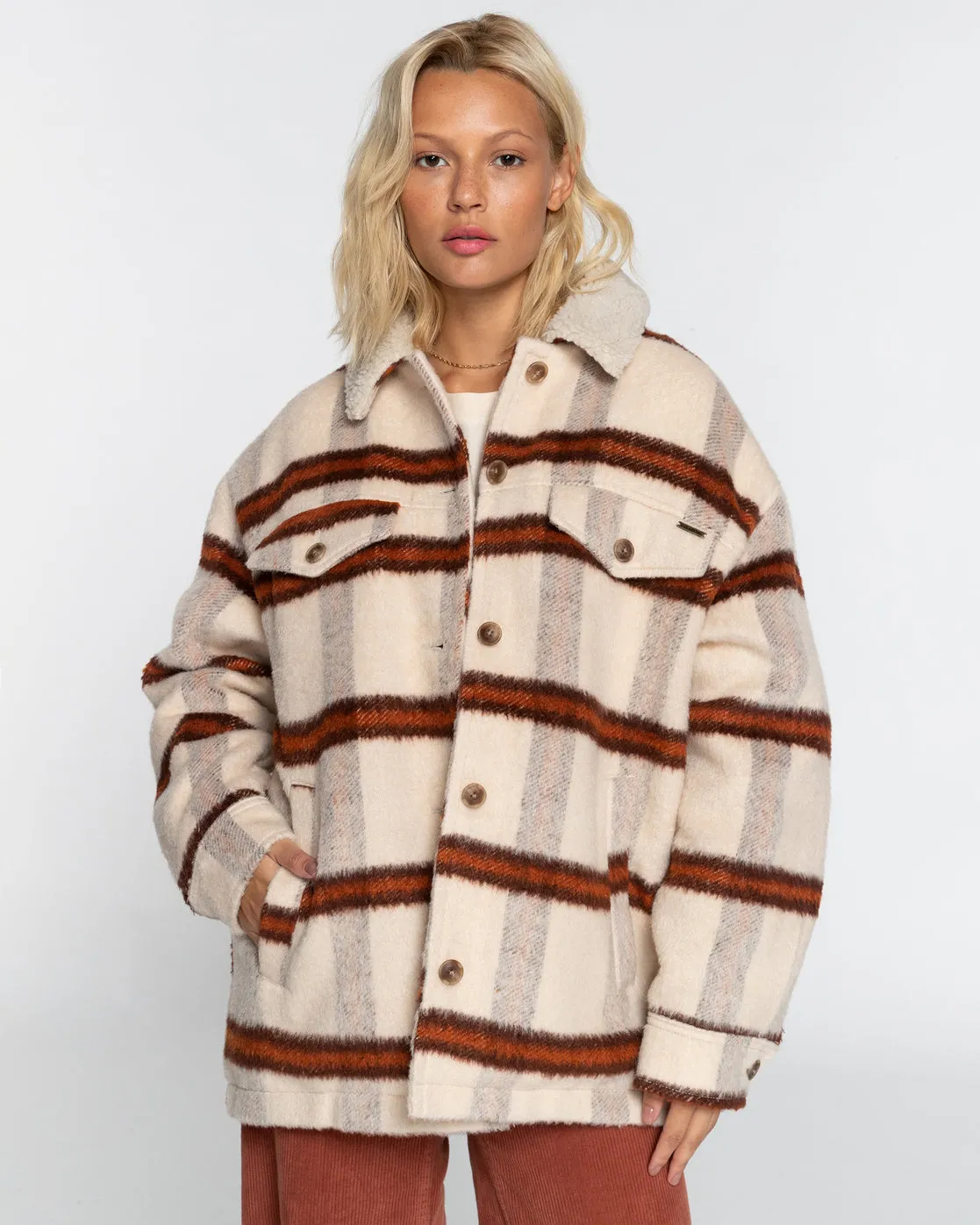 Lucky Charm Trucker Jacket - Antique White sold by Billabong