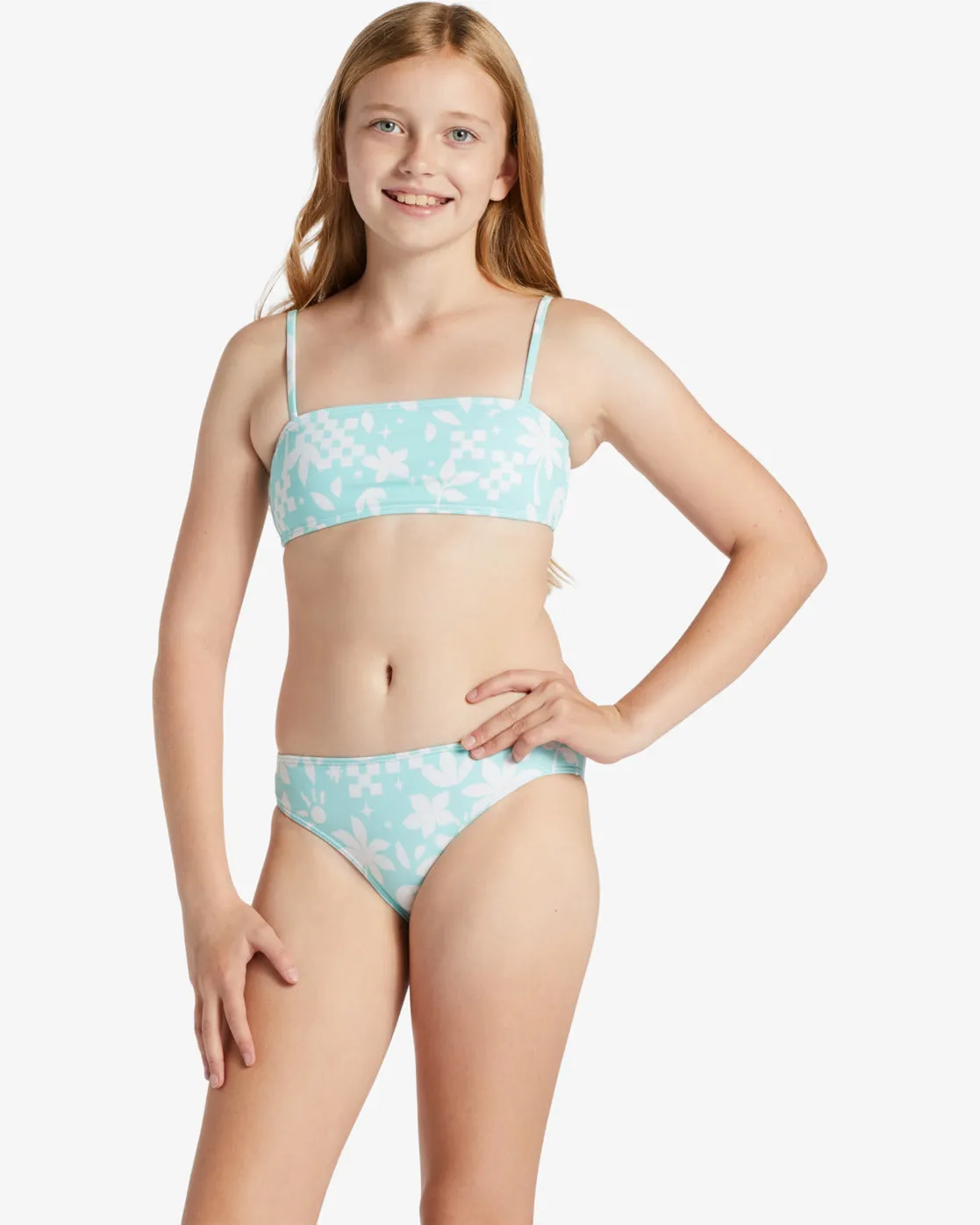 Girls Catch A Wave Two Piece Tank Bikini Set - Mint Chip sold by Billabong
