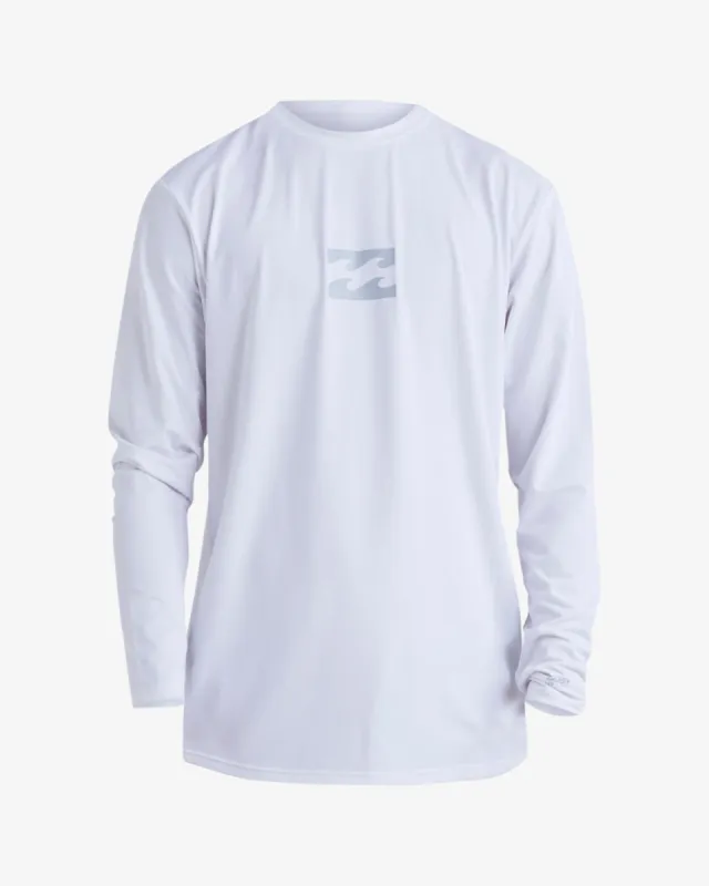 Boys All Day Wave Loose Fit Long Sleeve Surf Tee - White sold by Billabong