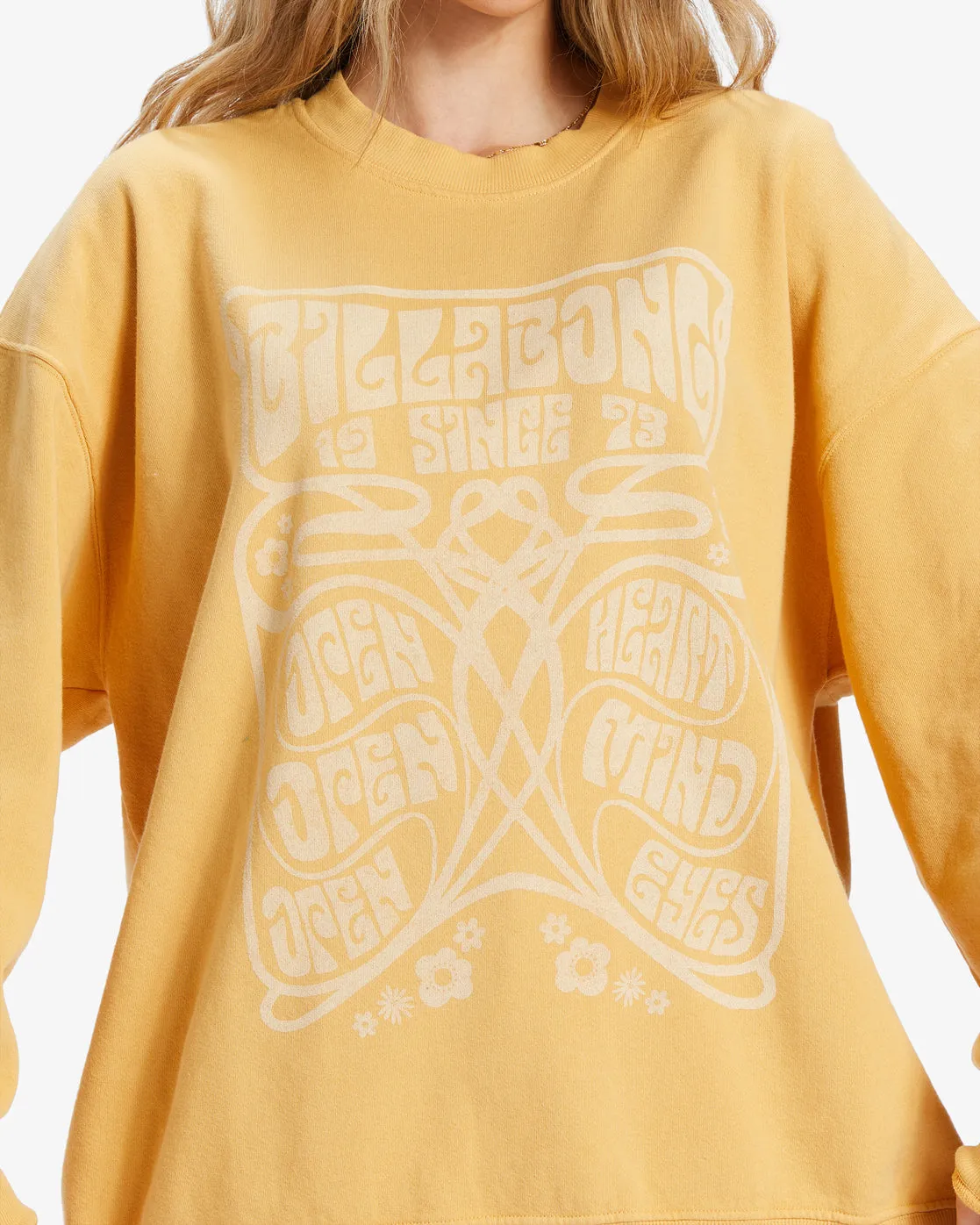 Ride In Oversized Crewneck Sweatshirt - Gold Coast sold by Billabong product image thumbnail 5