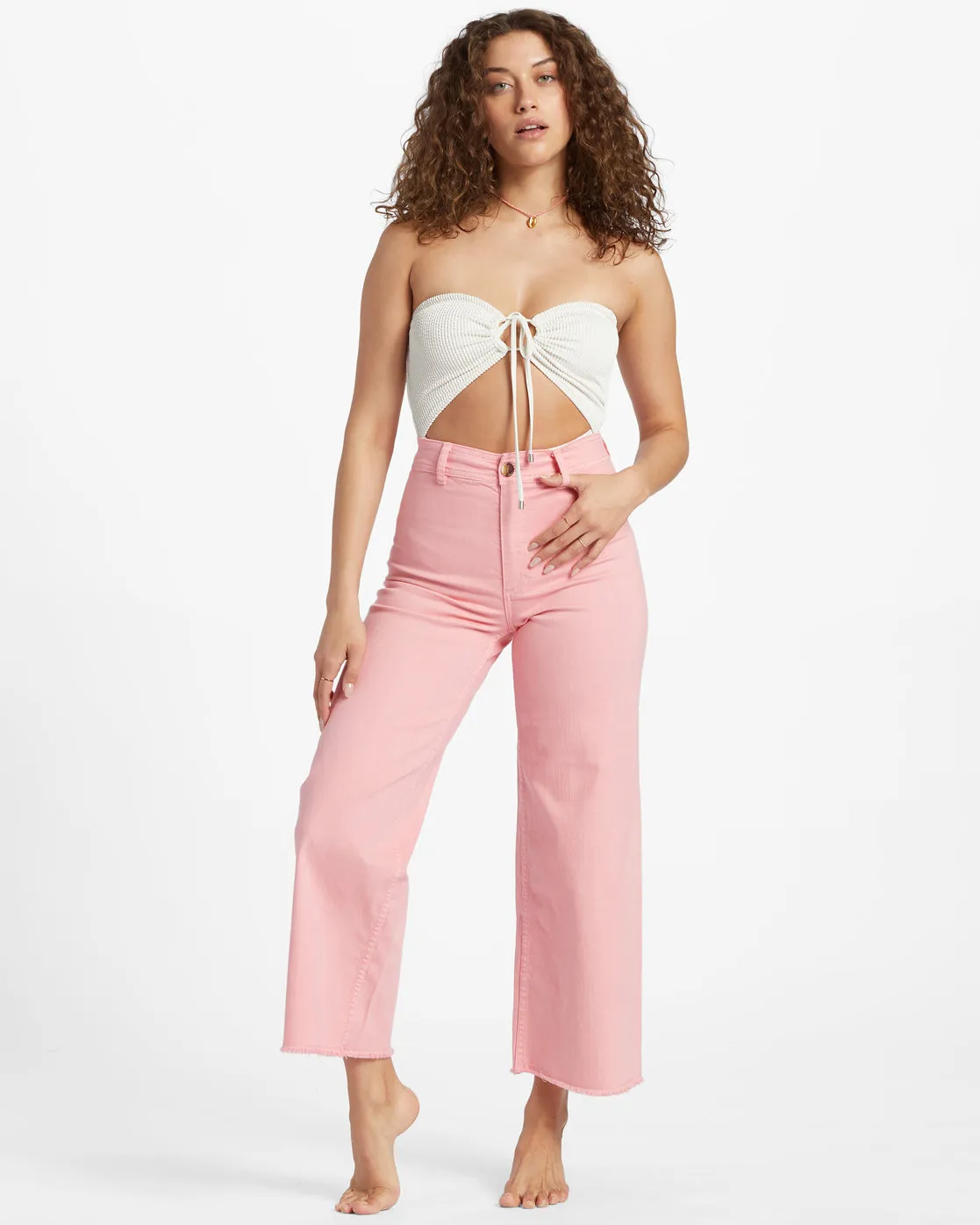Free Fall High-Waist Pants - Flamingo sold by Billabong