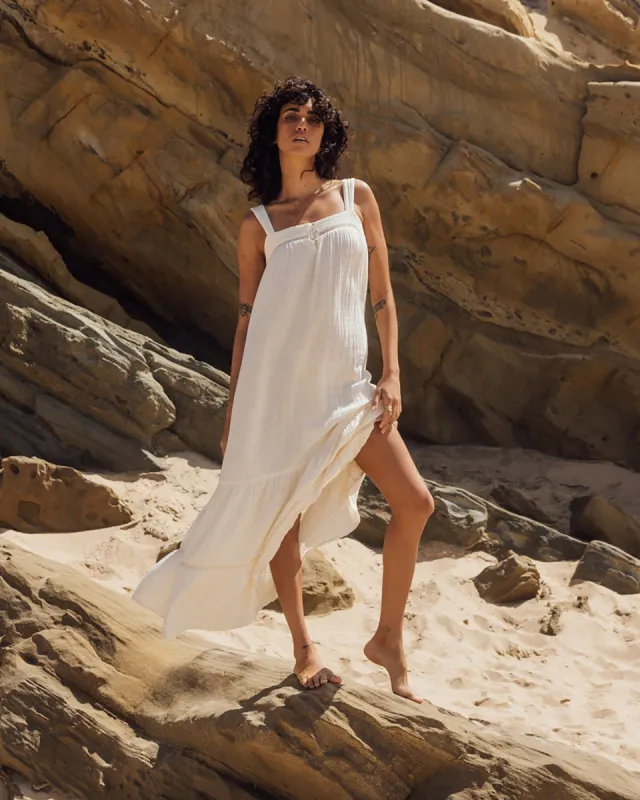 Summers End Maxi Dress - White Cap sold by Billabong