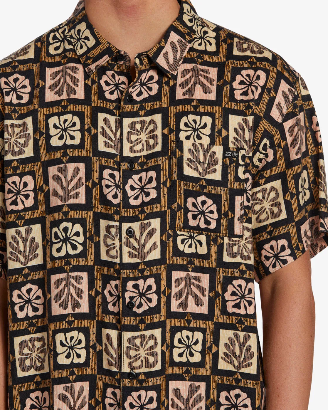 Tiki Reef Hemp Short Sleeve Woven Shirt - Tiki sold by Billabong product image thumbnail 4
