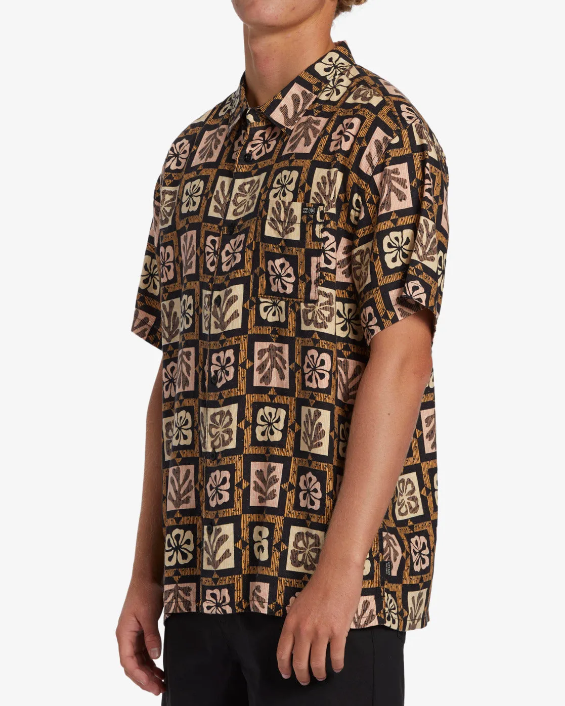 Tiki Reef Hemp Short Sleeve Woven Shirt - Tiki sold by Billabong product image thumbnail 2