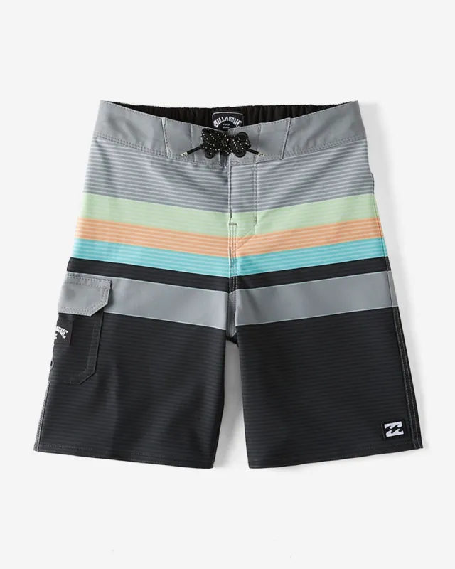 Boys 2-7 All Day Stripe Pro Boardshorts - Graphite sold by Billabong