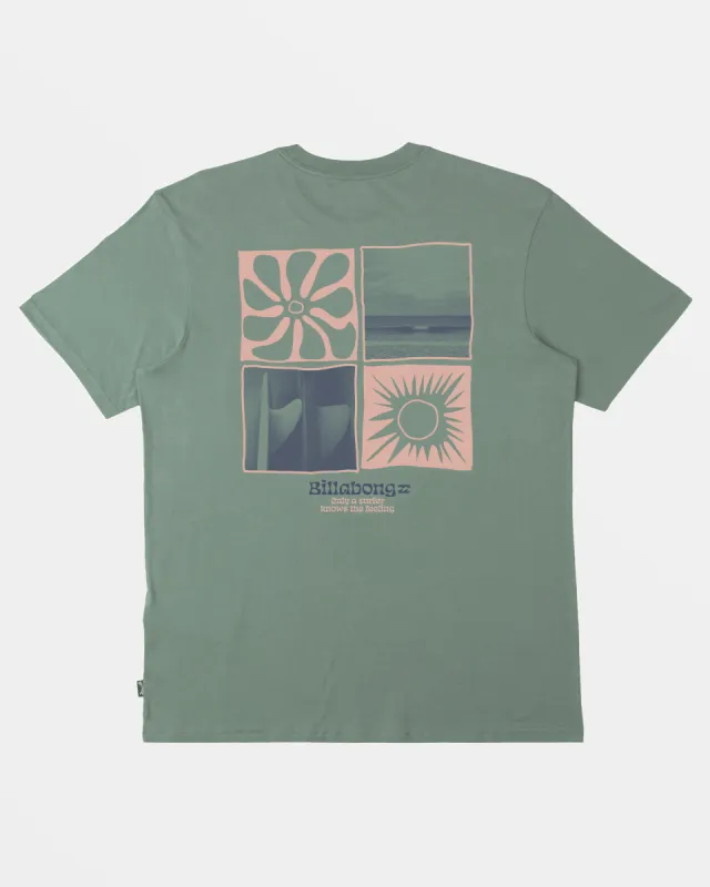Twin Fins T-Shirt - Sage sold by Billabong