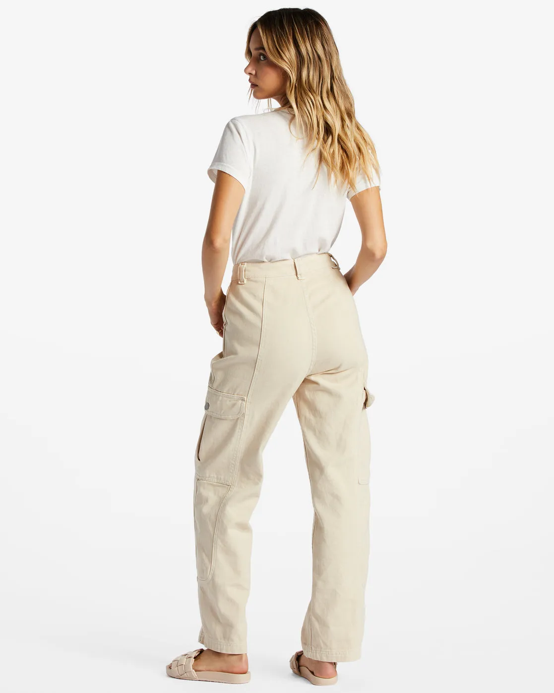 Wall To Wall Denim Cargo Pants - Antique White 1 sold by Billabong product image thumbnail 3