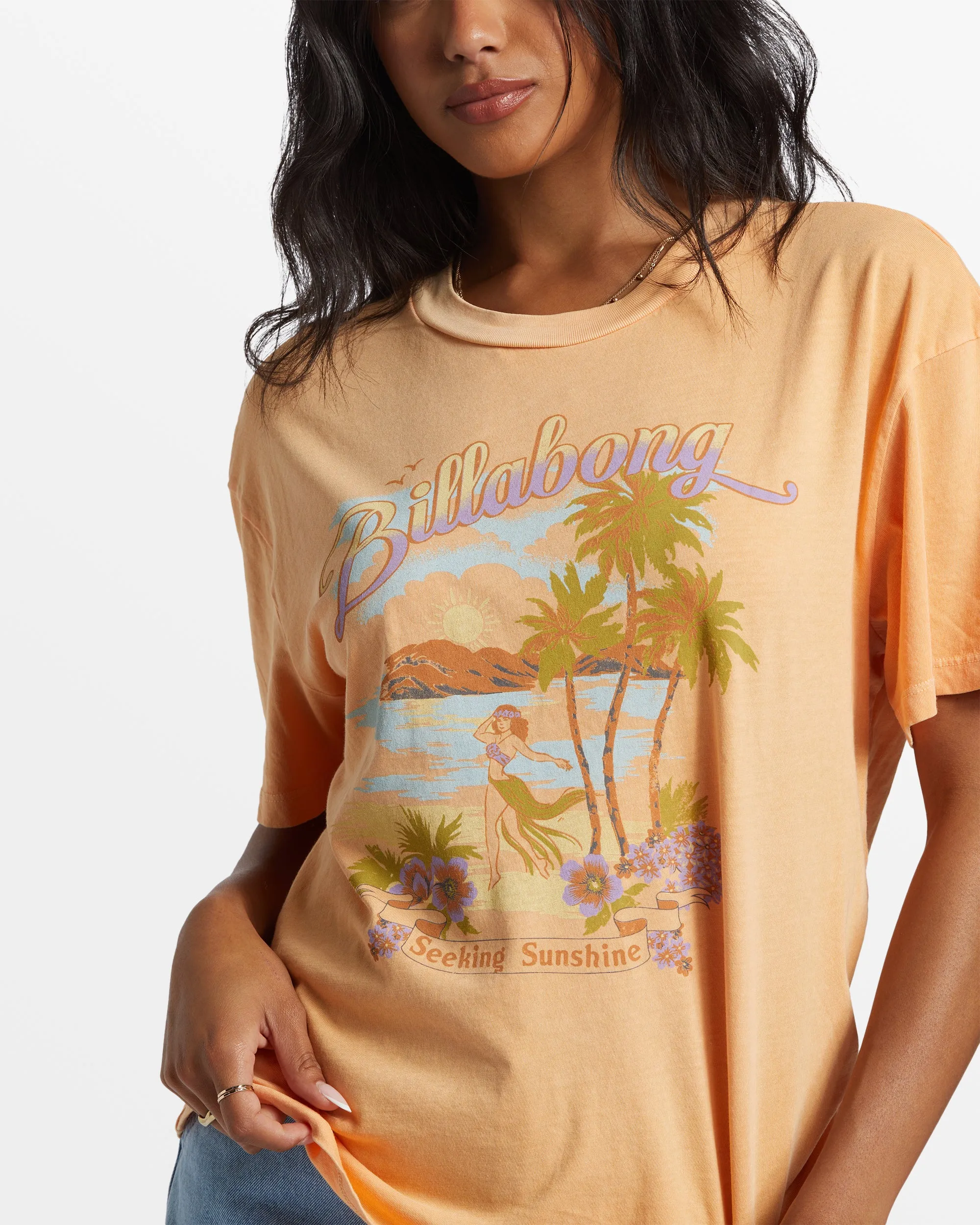 Wish You Were Here Oversized T-Shirt - Tangy Peach sold by Billabong product image thumbnail 4