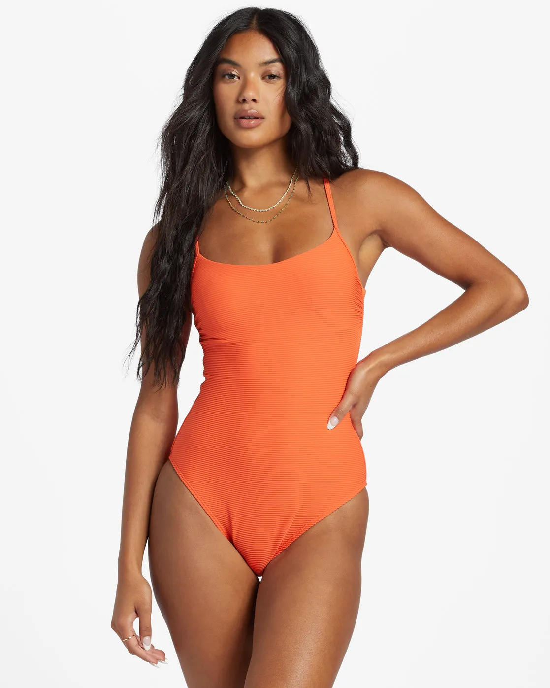 Tanlines One-Piece Swimsuit - Coral Craze sold by Billabong