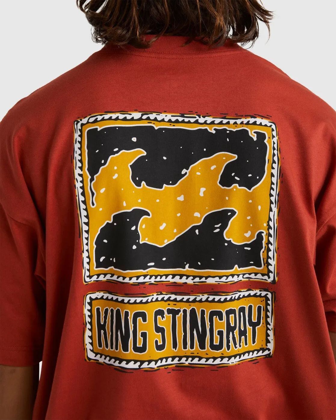 King Stringray Box Wave T-Shirt - Clay sold by Billabong product image thumbnail 5