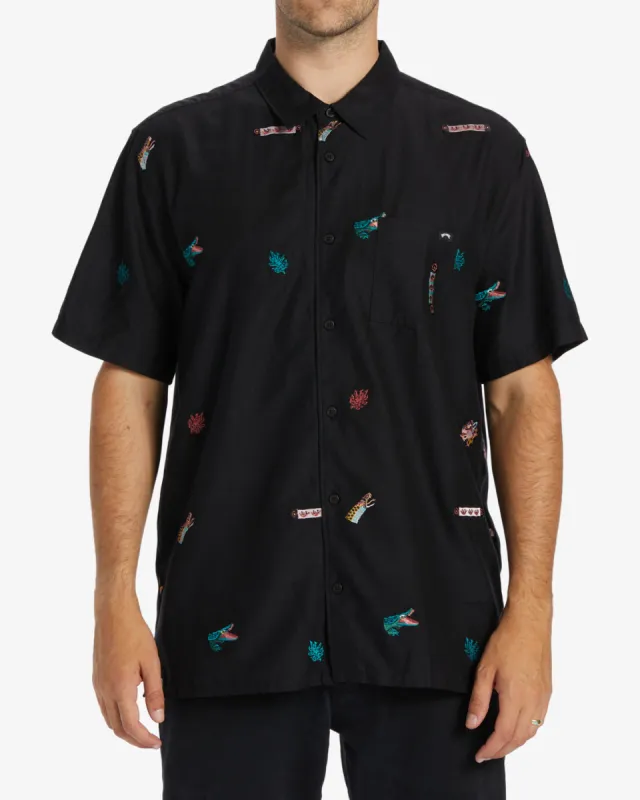 Zeledon Embroidered Shirt - Black sold by Billabong