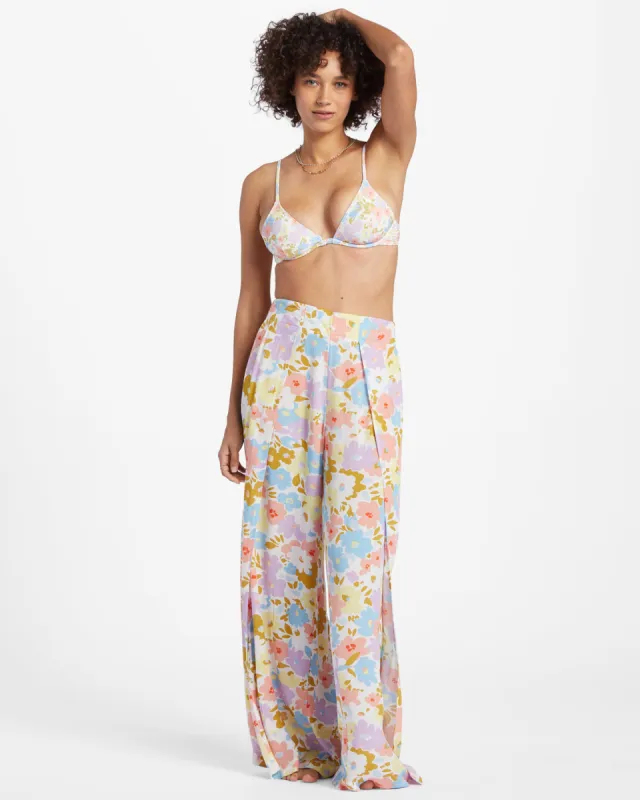 Split Spirit Floral Pants - White Multi sold by Billabong
