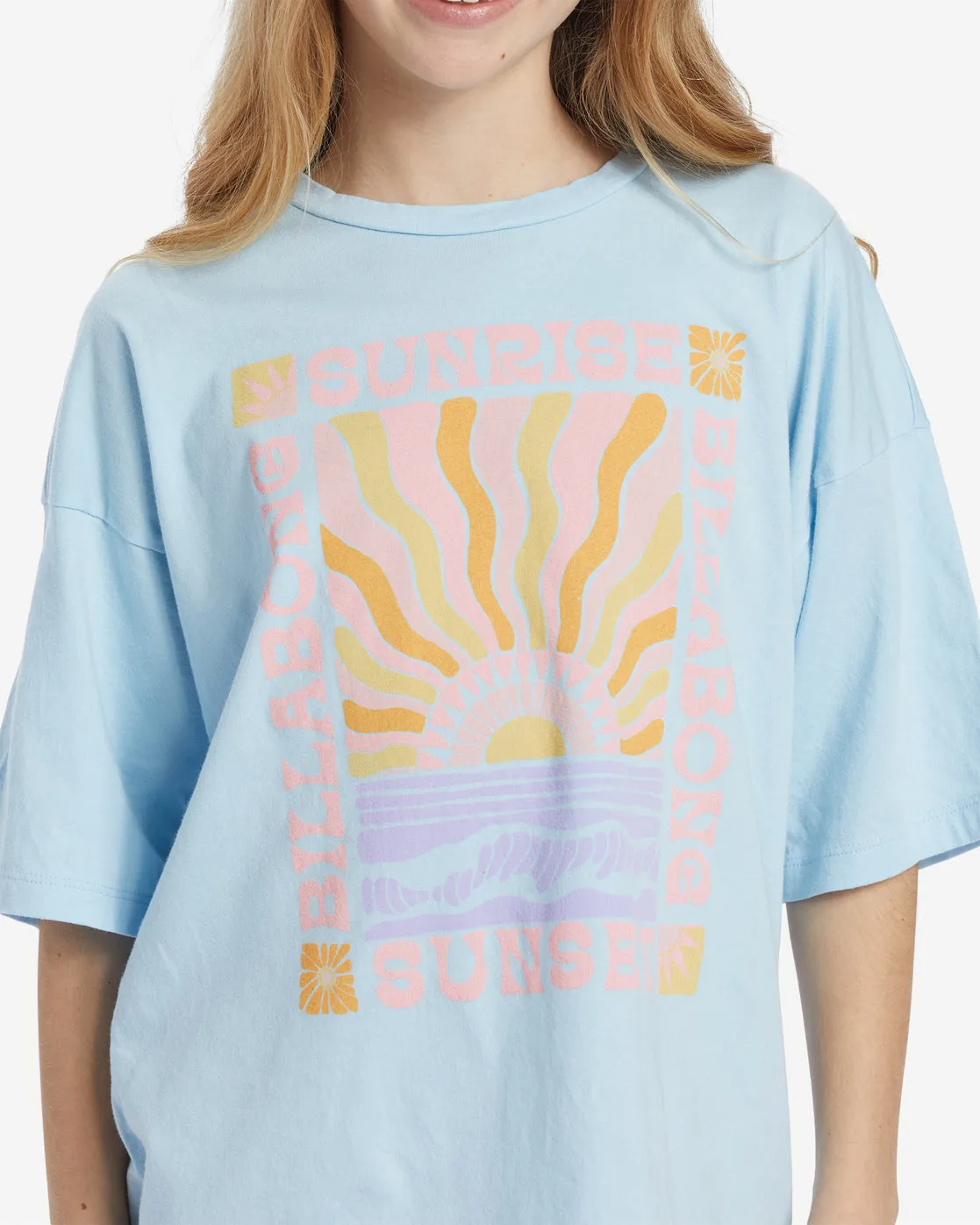 Girls Sunrise To Sunset T-Shirt - Bliss Blue sold by Billabong product image thumbnail 4