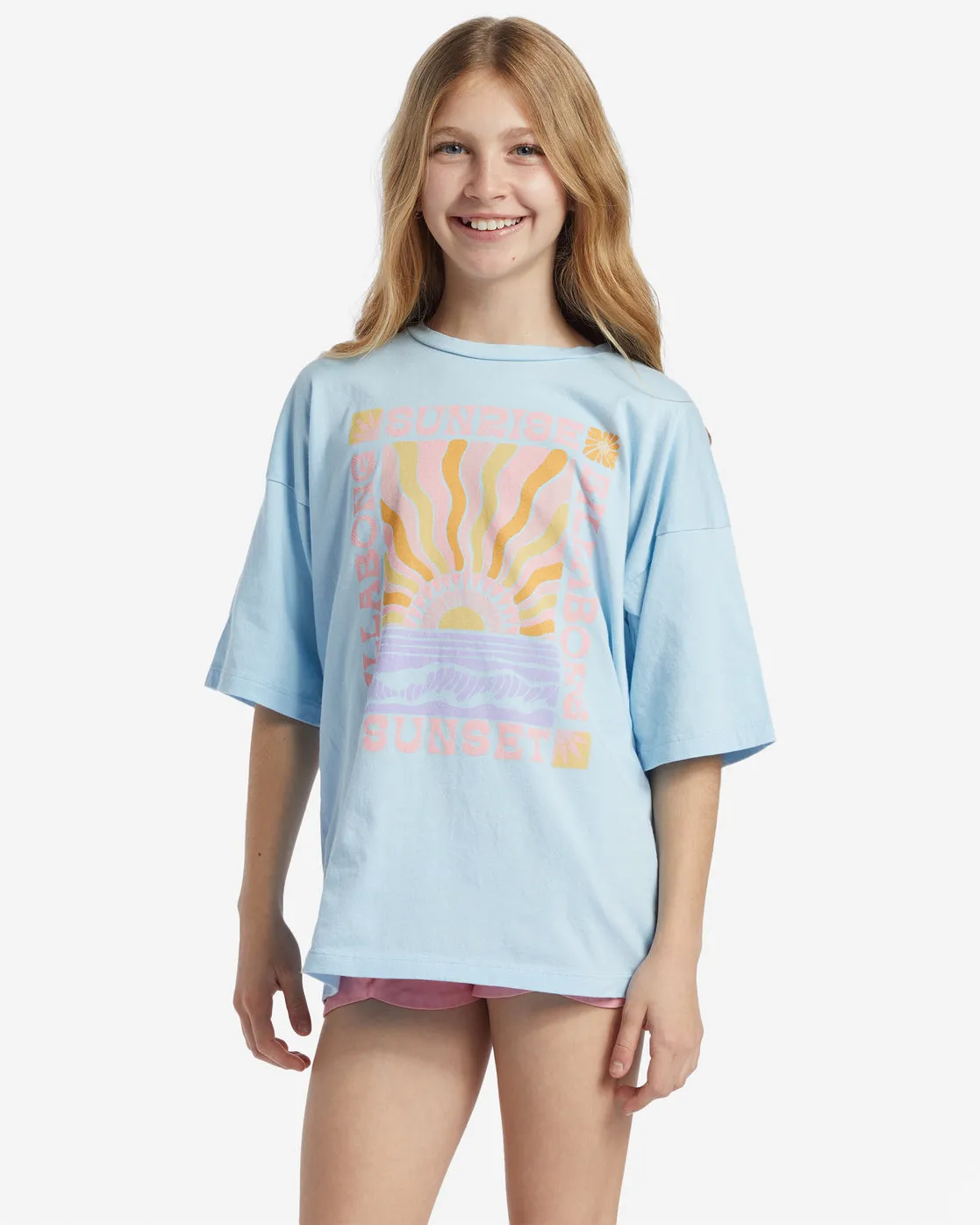 Girls Sunrise To Sunset T-Shirt - Bliss Blue sold by Billabong product image thumbnail 2