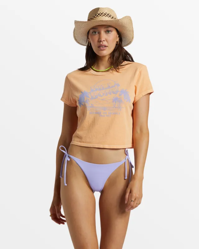 Hooked On Tropics Cropped T-Shirt - Tangy Peach sold by Billabong