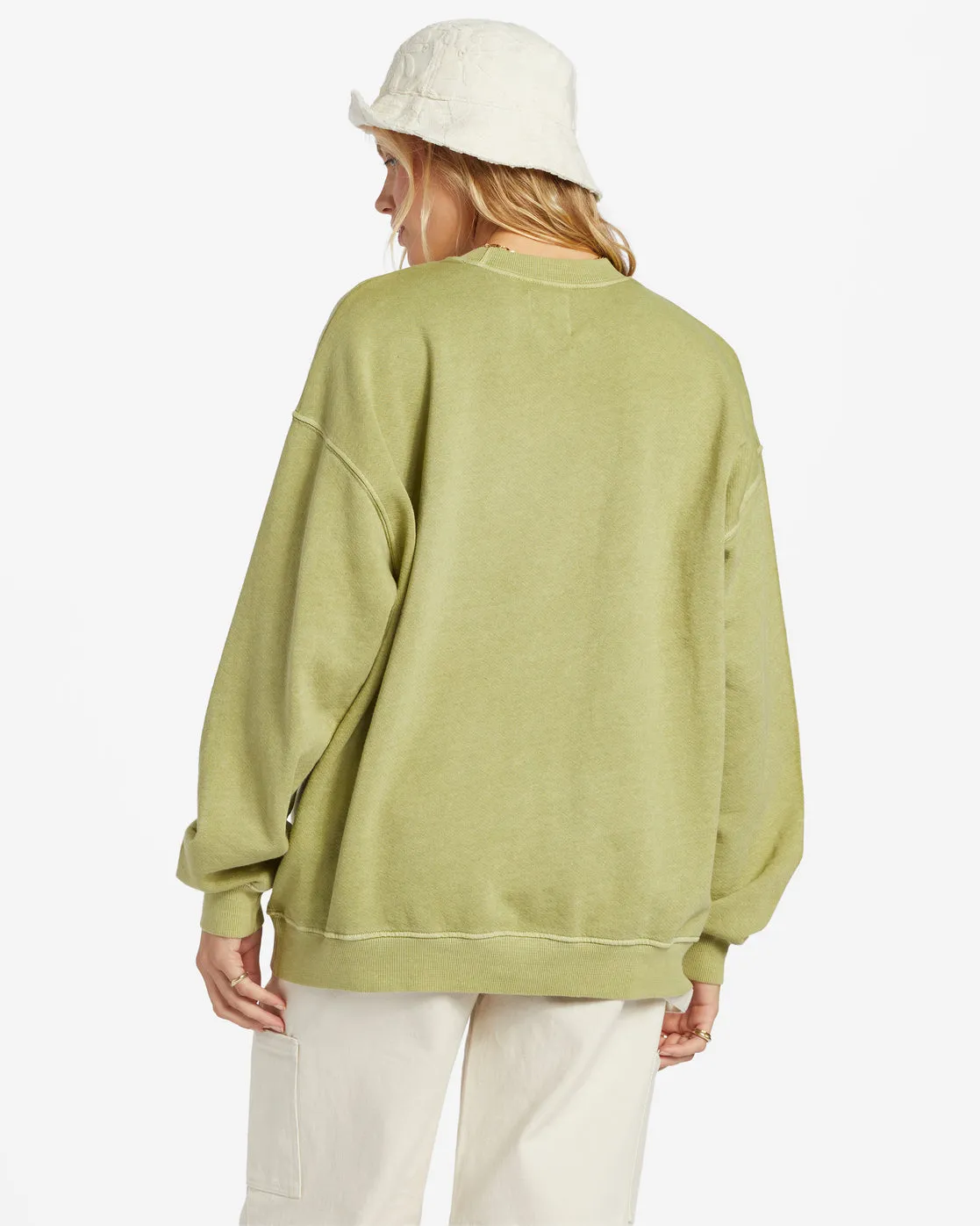 Ride In Oversized Crewneck Sweatshirt - Palm Green sold by Billabong product image thumbnail 3
