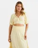 In The Palms Crop Top - Retro Yellow sold by Billabong