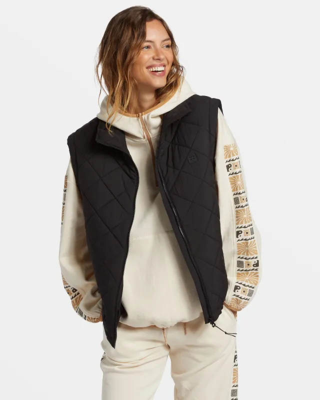Transport Puffer Vest - Black sold by Billabong