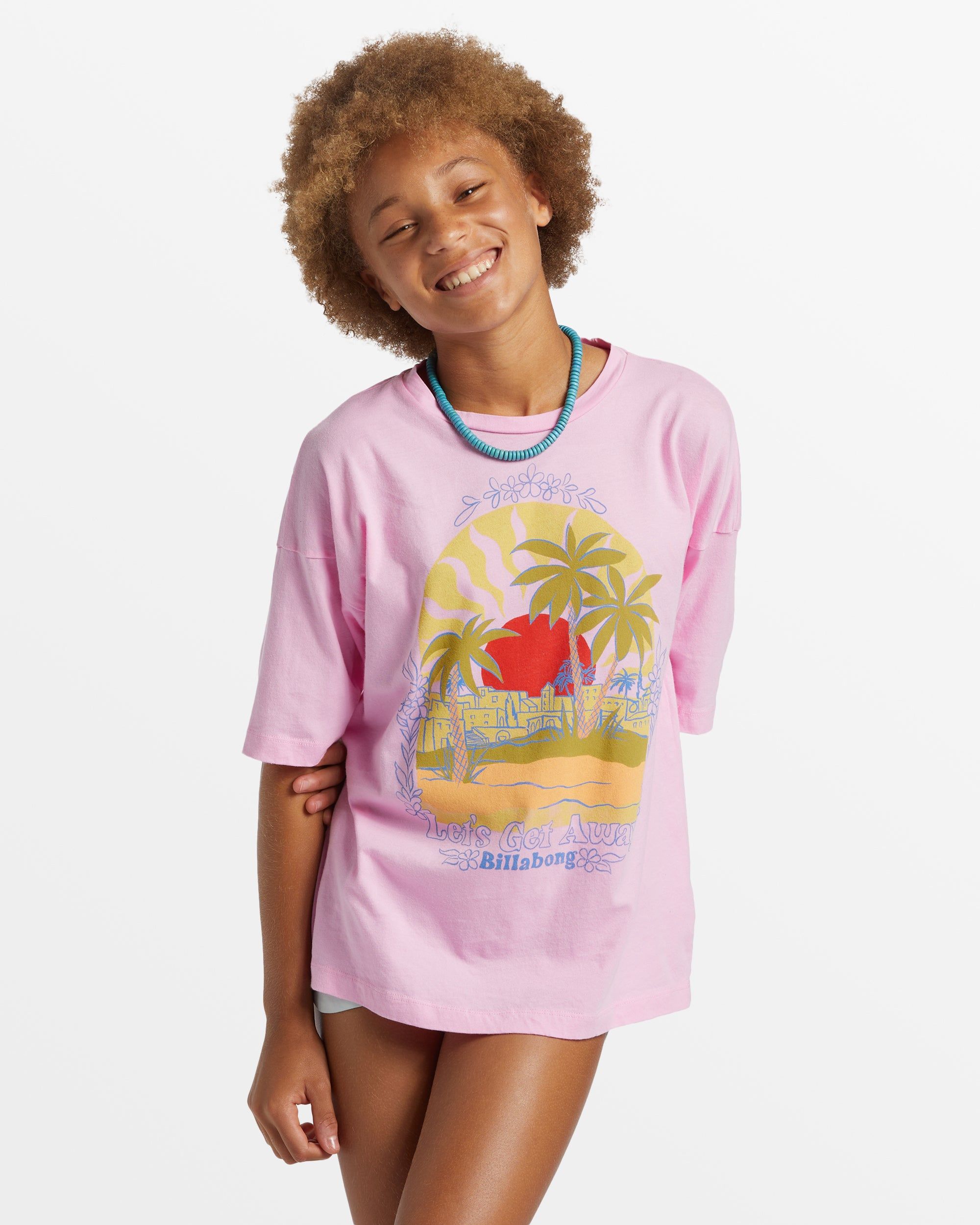 Girl's Vacation Vibes T-Shirt - Pink Dream sold by Billabong