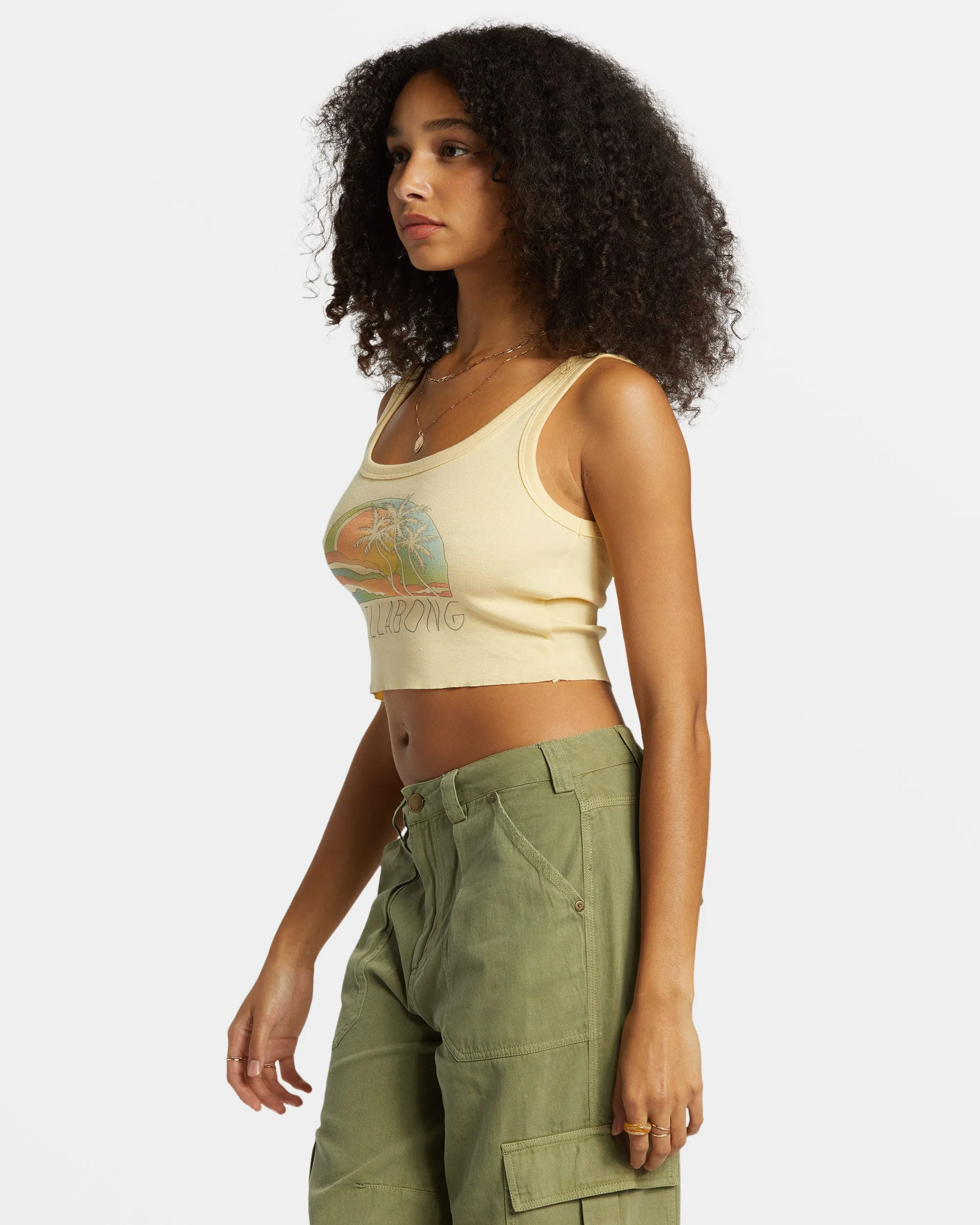 Escape To Nature Cropped Tank Top - Retro Yellow sold by Billabong product image thumbnail 5