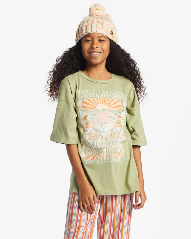 Girls Midnight Sun T-Shirt - Avocado made by Billabong