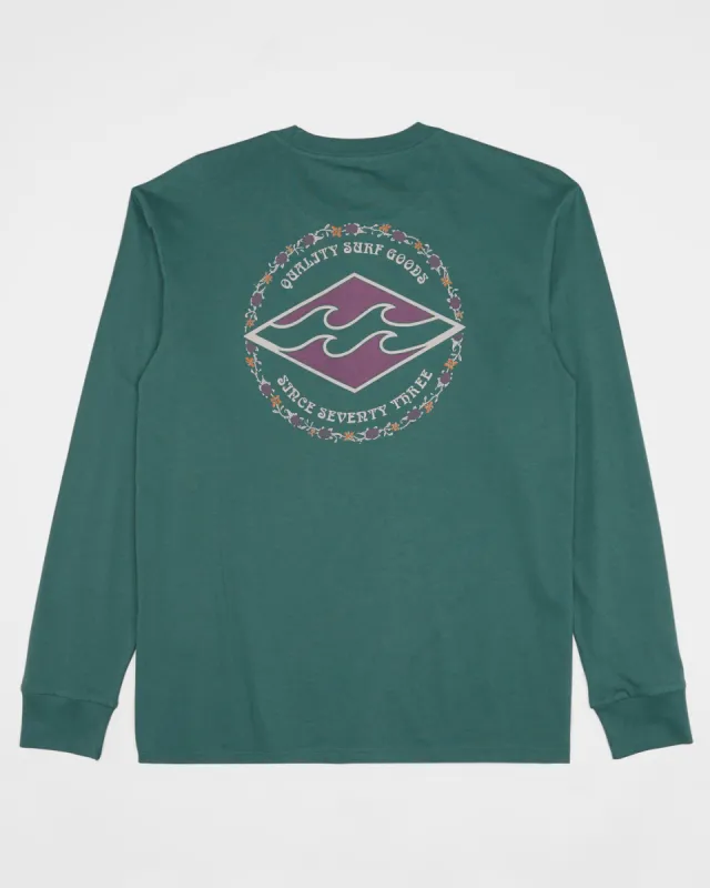 Rotor Diamond Long Sleeve T-Shirt - Billiard sold by Billabong