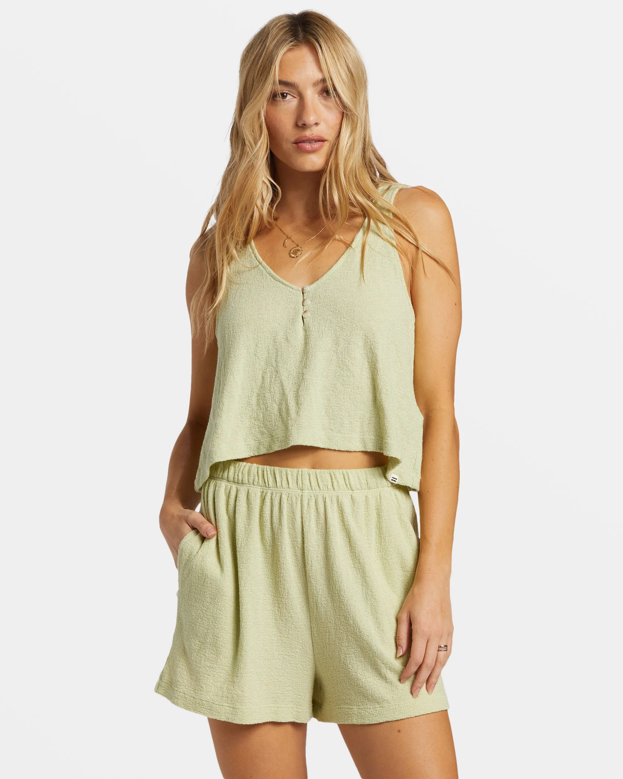 Harbor Boxy Tank Top - Light Avocado sold by Billabong