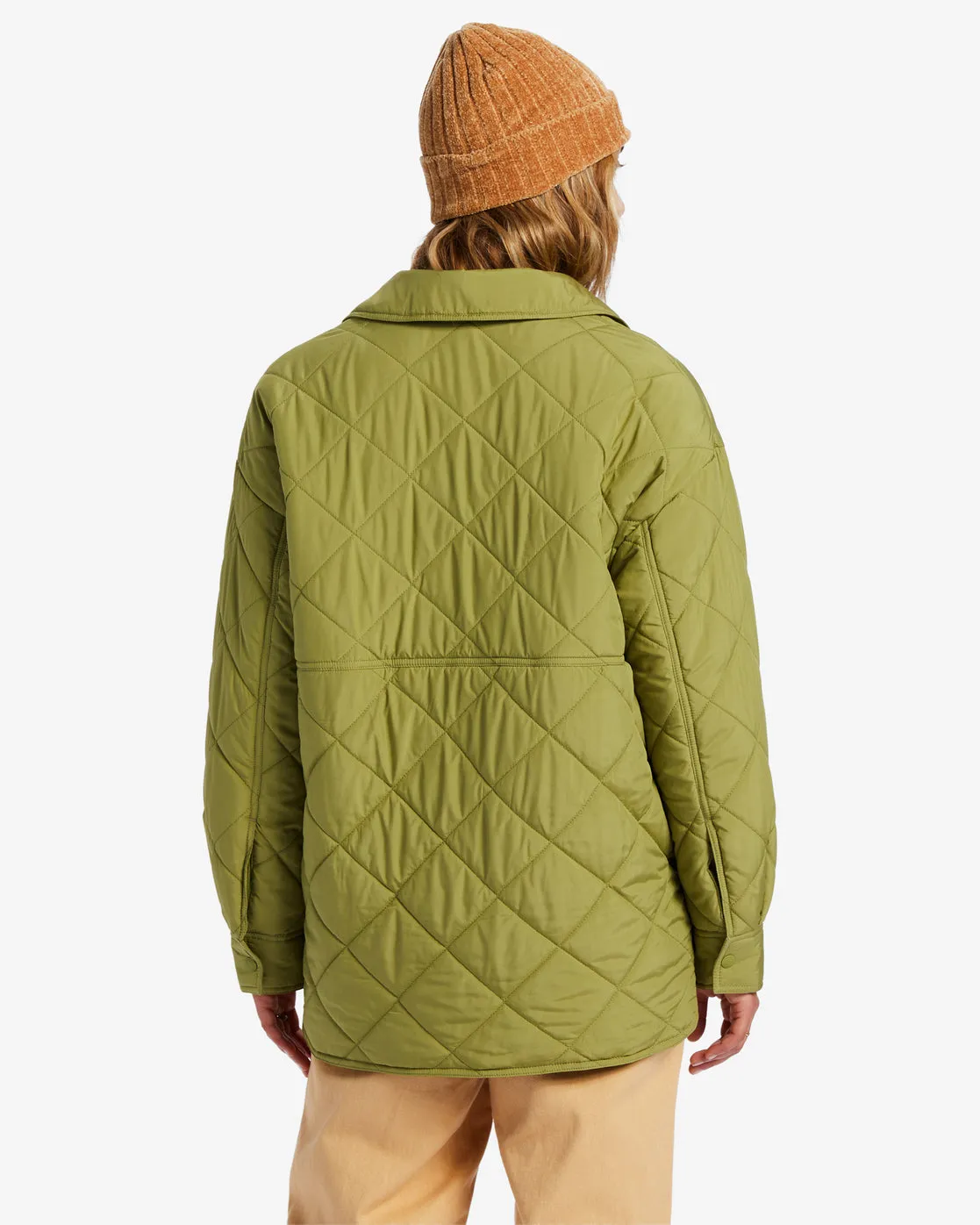 Transport Shacket Snap Front Overshirt - Green Eyes sold by Billabong product image thumbnail 3
