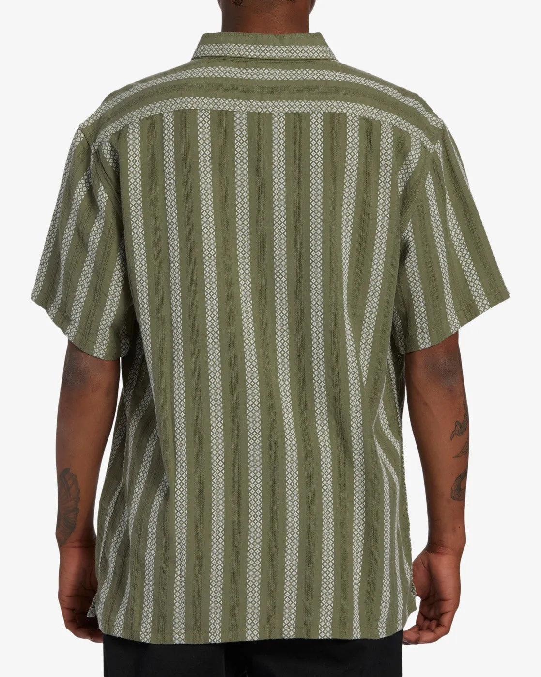 Sundays Jacquard Short Sleeve Shirt - Dark Olive sold by Billabong product image thumbnail 3