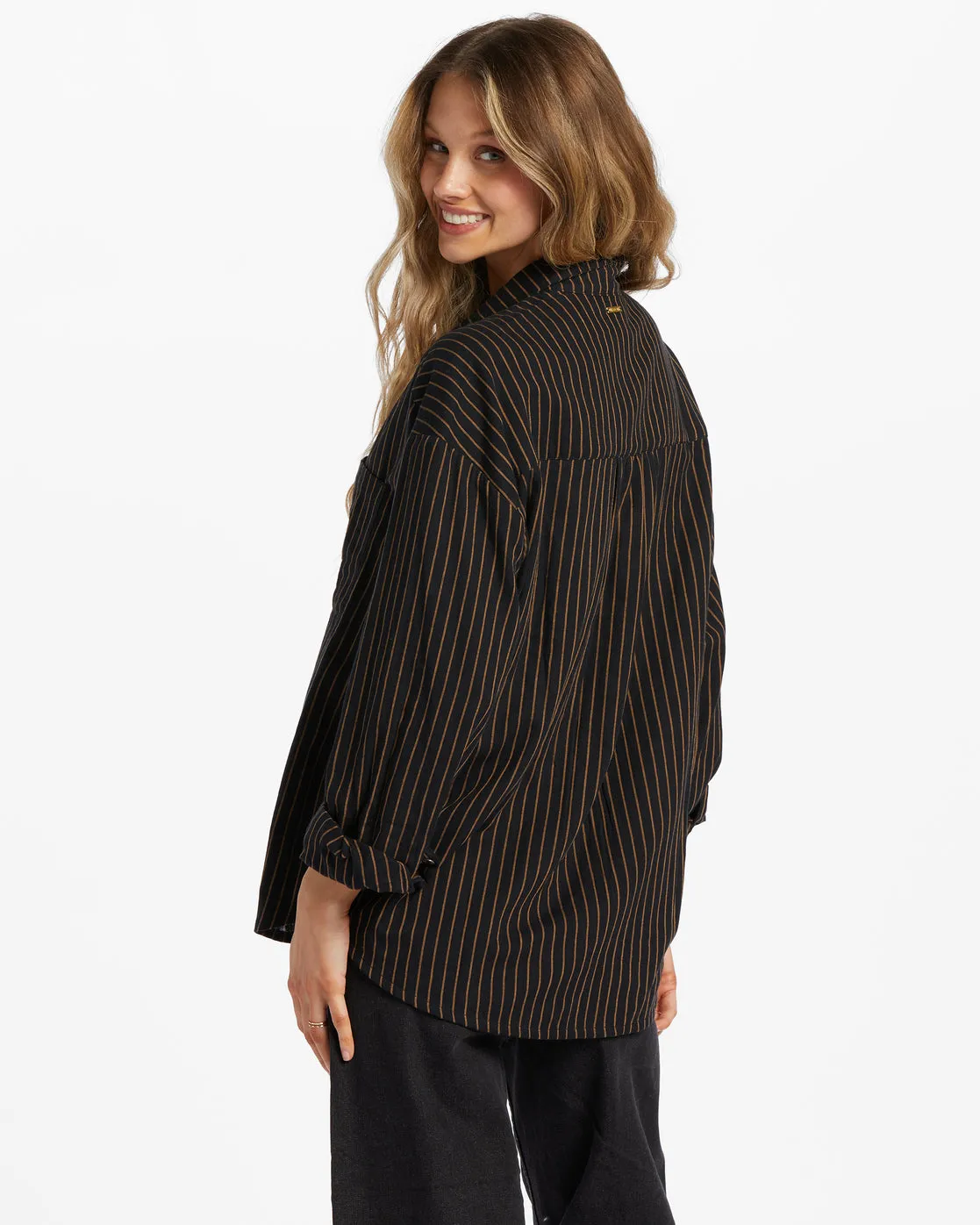 Right On Long Sleeve Shirt - Black Pebble sold by Billabong product image thumbnail 3