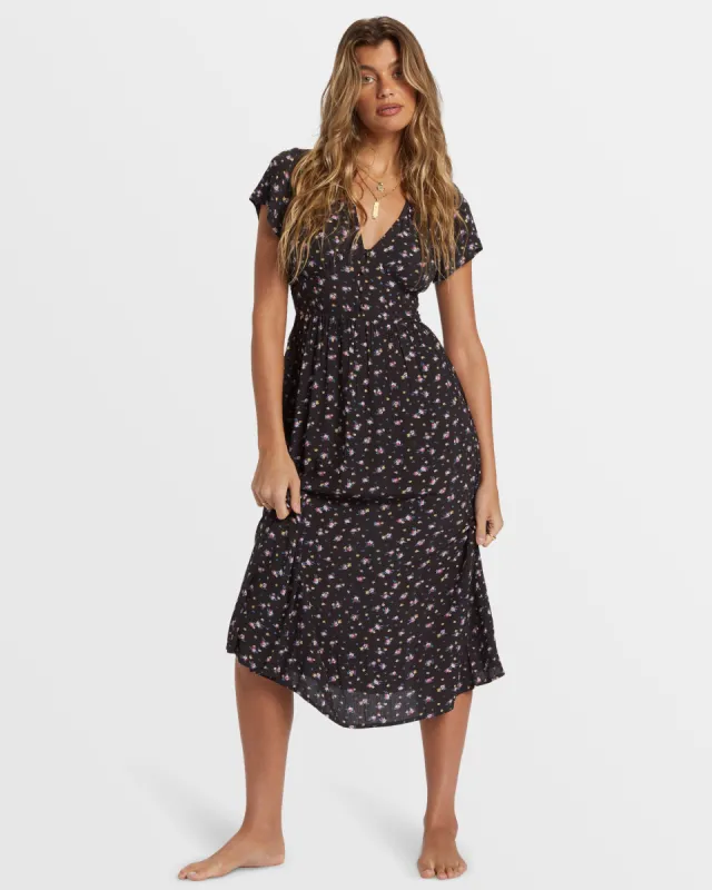 Morning Sky Midi Dress - Black Sands sold by Billabong