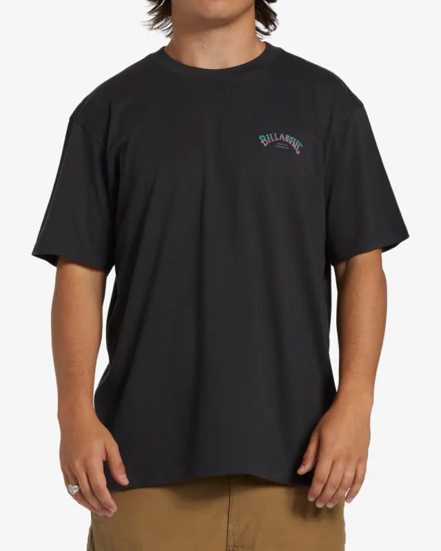 Stacked Arch T-Shirt - Washed Black sold by Billabong