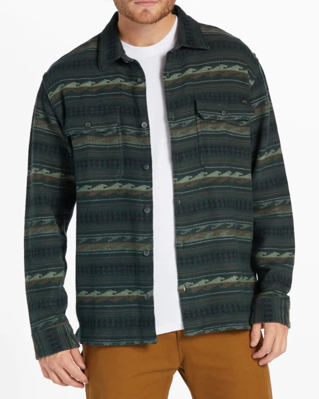 Offshore Jacquard Flannel Long Sleeve Shirt - Dark Forest sold by Billabong