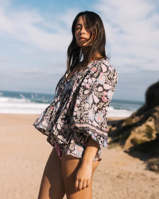 Adore You Blouson Sleeve Shirt - Black Sands sold by Billabong