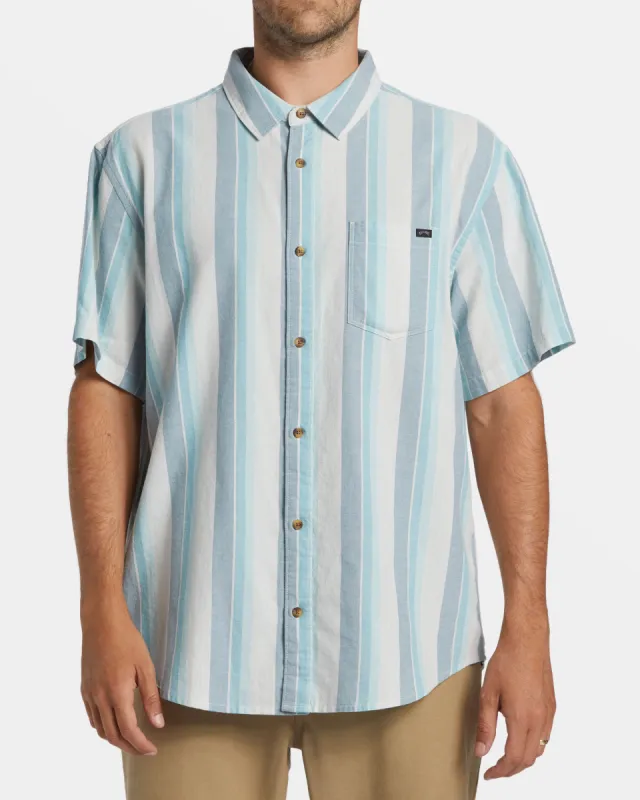 All Day Stripe Short Sleeve Shirt - Dusty Navy sold by Billabong