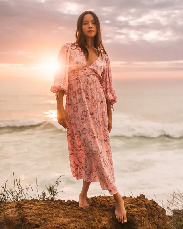 Paradise Sky Midi Dress - Peach Paradise sold by Billabong
