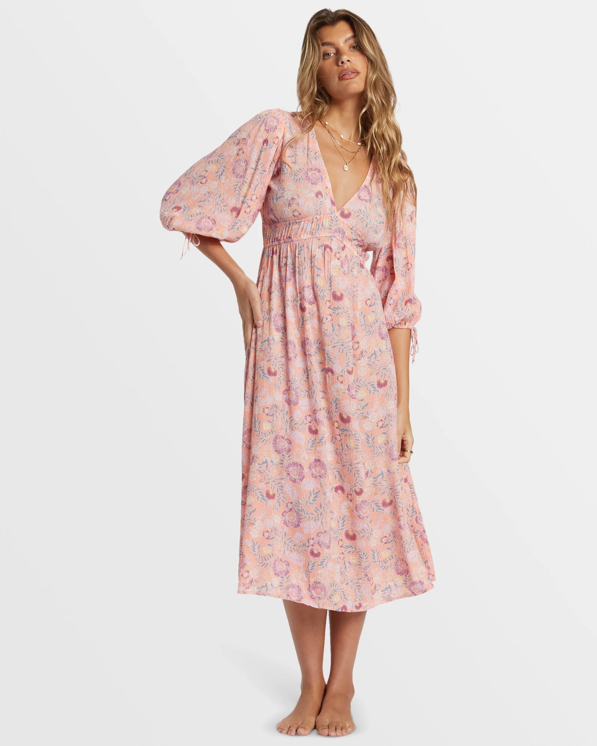 Paradise Sky Midi Dress - Peach Paradise sold by Billabong product image thumbnail 3