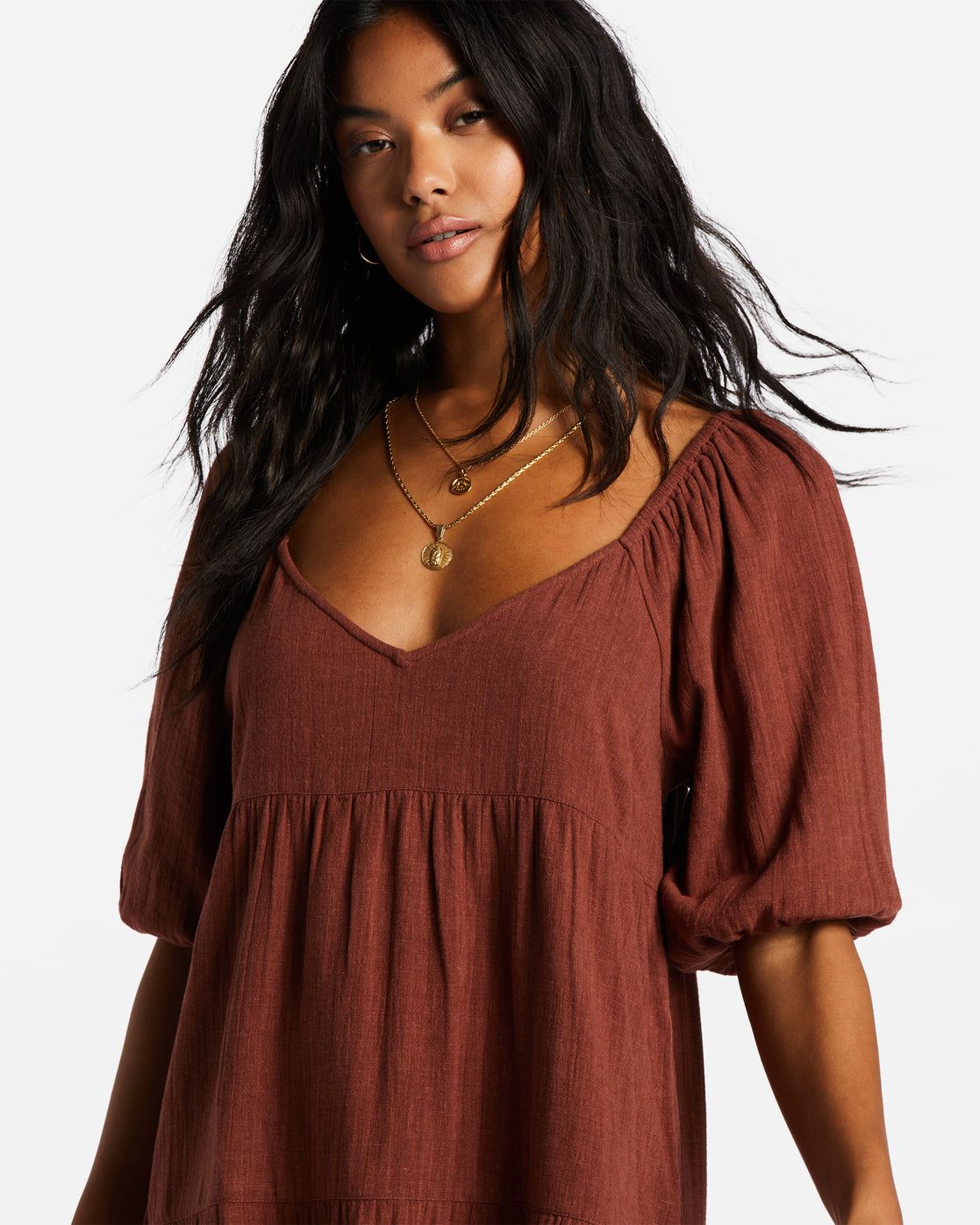 Fall For Ya Babydoll Dress - Mocha sold by Billabong product image thumbnail 4
