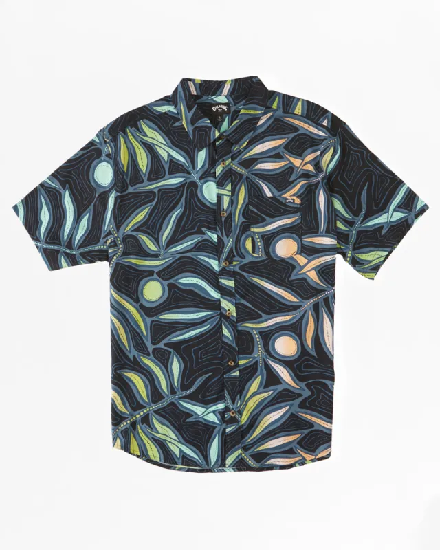 Boys Sundays Short Sleeve Shirt - Dark Navy sold by Billabong