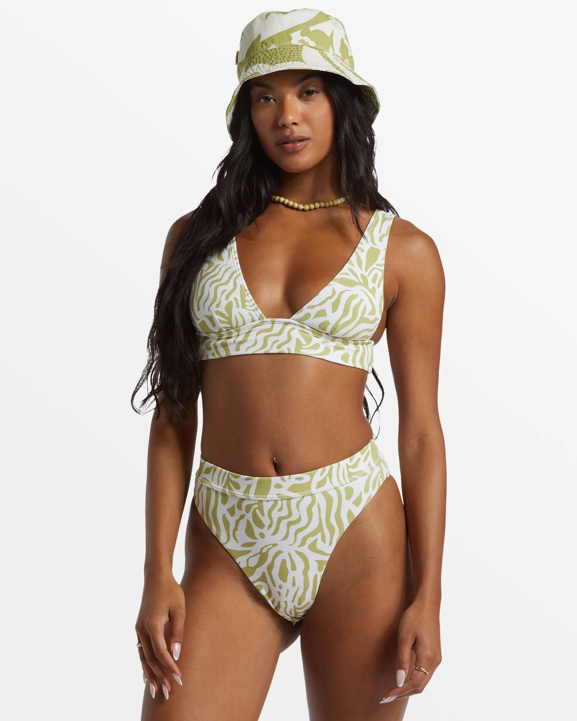 La Cala Remi Plunge Bikini Top - Moss Joy sold by Billabong