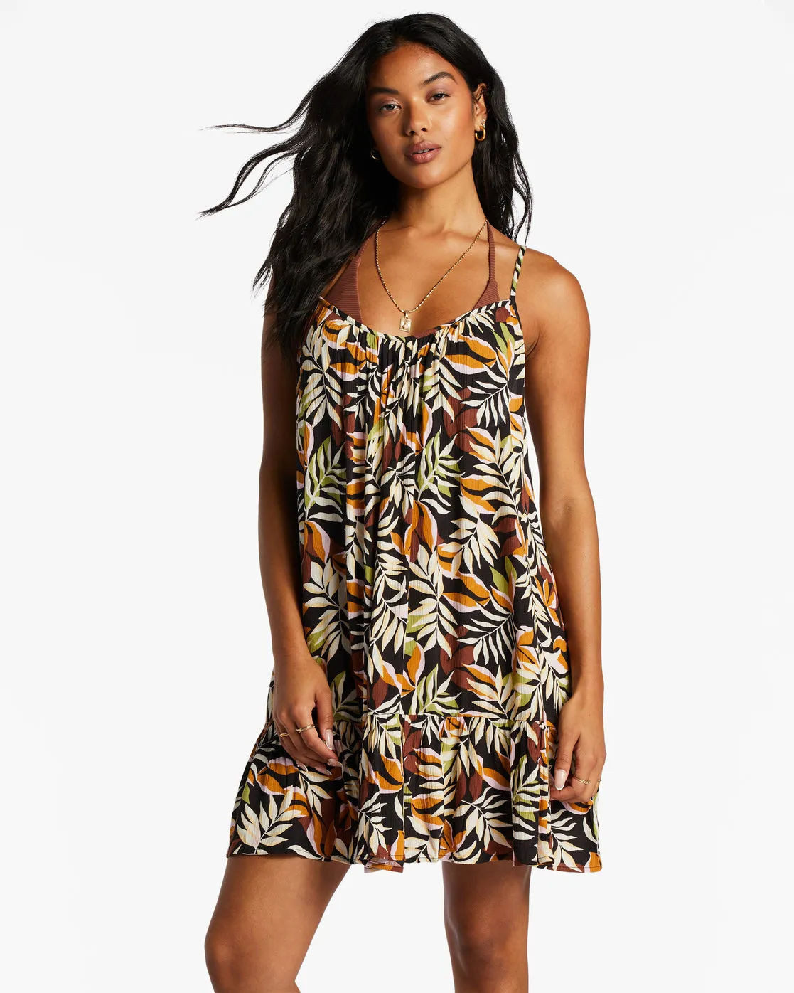 Beach Vibes Swim Cover Up - Black Pebble sold by Billabong