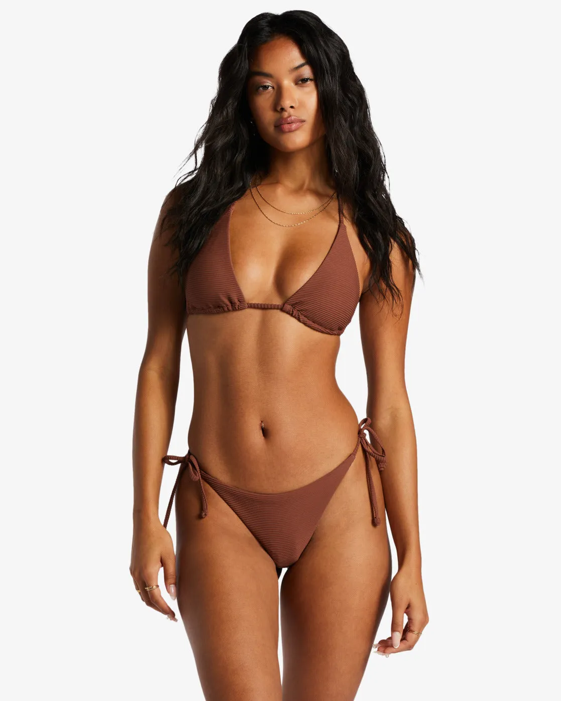 Tanlines Tie Side Tanga Bikini Bottoms - Mocha sold by Billabong product image thumbnail 3