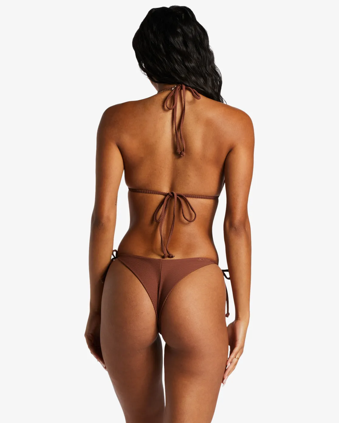 Tanlines Tie Side Tanga Bikini Bottoms - Mocha sold by Billabong