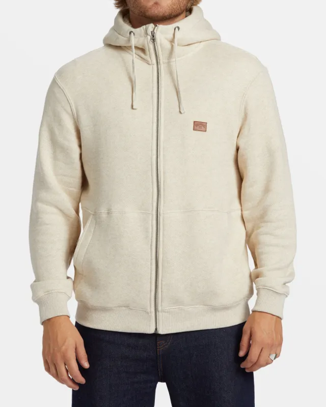 Hudson Zip Hoodie - Oatmeal Heather sold by Billabong