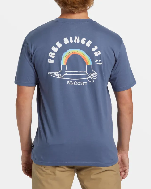 Funghi Pocket T-shirt - Slate Blue made by Billabong