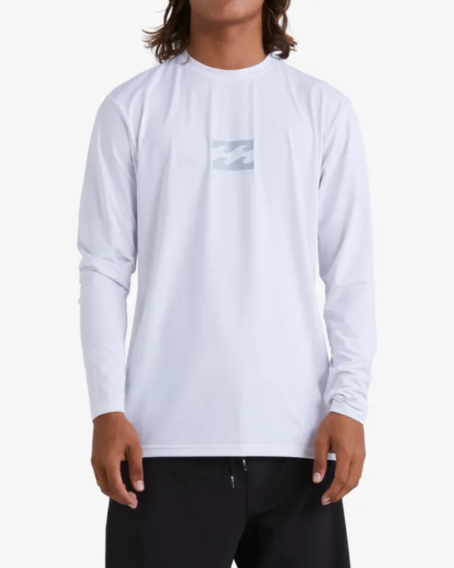 All Day Wave Loose Fit Long Sleeve Surf Tee - White sold by Billabong