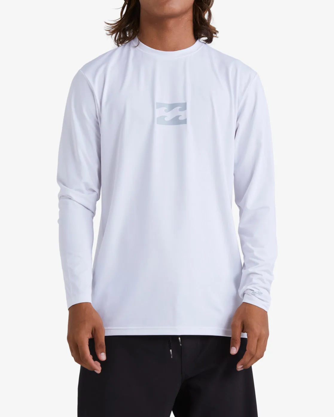 All Day Wave Loose Fit Long Sleeve Surf Tee - White sold by Billabong